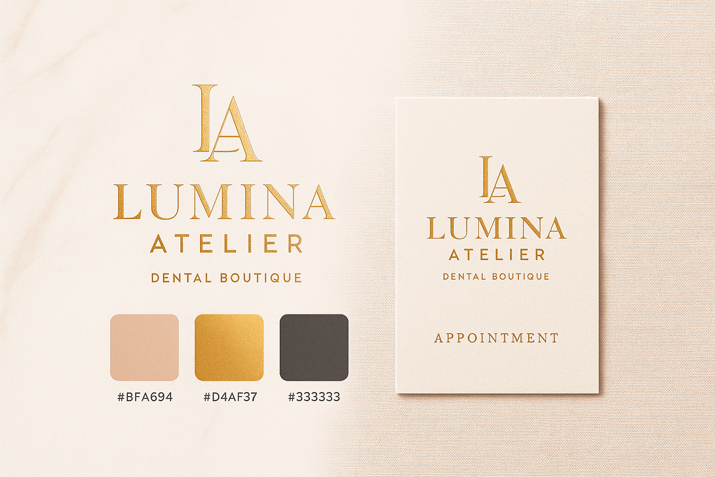 Brand board da Lumina Atelier
